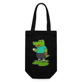 Gant de baseball en crocodile - Sac à bouteille - noir - Devant