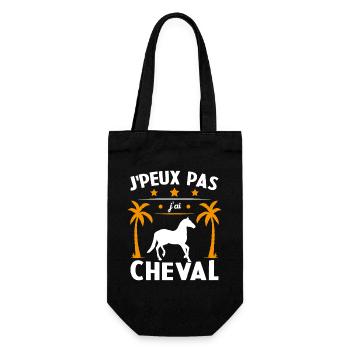Je Peux Pas J'ai Cheval - Sac à bouteille - noir - Devant