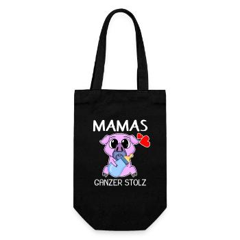 Baby Geburt Schwanger Babyspruch Sprüche - Geschenkbeutel für Flaschen - Schwarz - Vorne