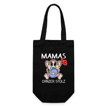 Baby Geburt Schwanger Babyspruch Sprüche - Geschenkbeutel für Flaschen - Schwarz - Vorne