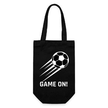 Fussball - Geschenkbeutel für Flaschen - Schwarz - Vorne