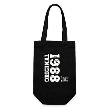 Né en 1988 35ème anniversaire Cadeau homme / femme - Sac à bouteille - noir - Devant