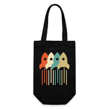 Vintage Rocket Scientist Aerospace Engineering - Gift Bag for Bottles - black - Front