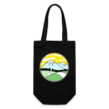 Mountain Mountains Mountain Peaks - Gift Bag for Bottles - black - Front