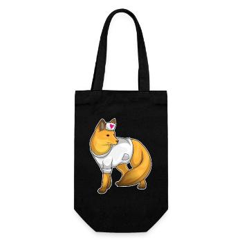 Fuchs Nurse Heart - Gift Bag for Bottles - black - Front