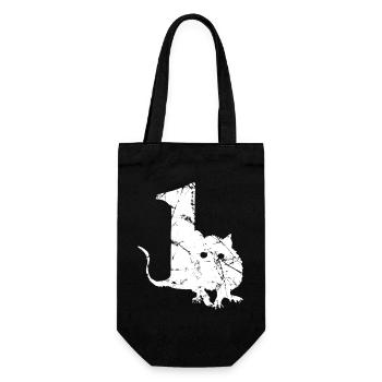 PUNKROCK rats nr. 1 - used look - mouse - rat - Gift Bag for Bottles - black - Front