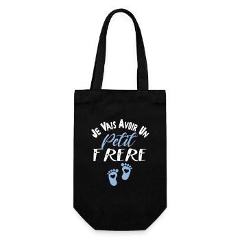 Je Vais Avoir Un Petit frére - Annonce Grossesse - Sac à bouteille - noir - Devant