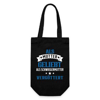 Schwiegermutter Mama Schwiegermama Mutter Mutterta - Geschenkbeutel für Flaschen - Schwarz - Vorne
