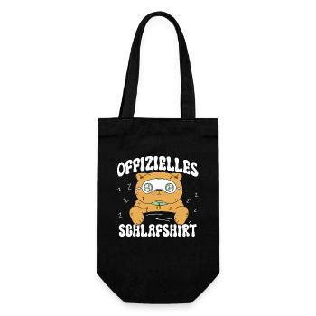 Morgenmuffel - Offizielles Schlafshirt Cat - Geschenkbeutel für Flaschen - Schwarz - Vorne