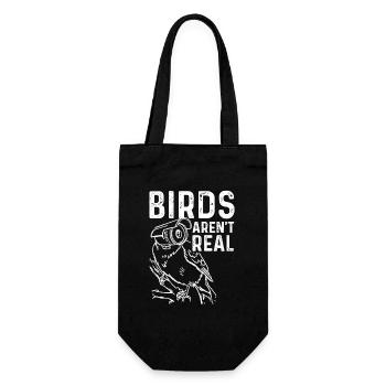 Birds Are Not Real - Gift Bag for Bottles - black - Front