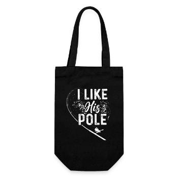 Men's I Like Her Bobbers T-Shirt Funny Fishing - Gift Bag for Bottles - black - Front