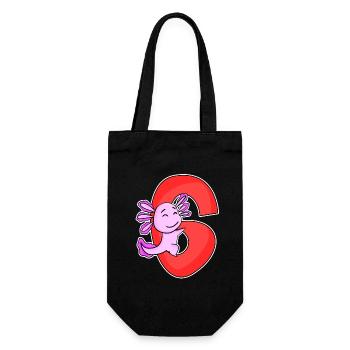 6 ans - 6ème anniversaire avec motif animal - Sac à bouteille - noir - Devant