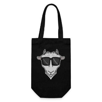Goat with sunglasses - Gift Bag for Bottles - black - Front