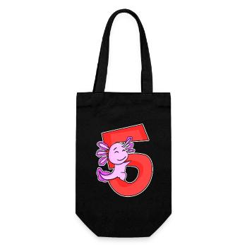 5 ans - 5ème anniversaire avec motif animal - Sac à bouteille - noir - Devant