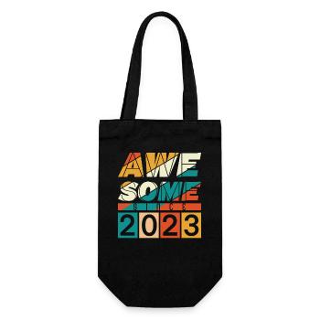 2023 Anniversaire Né Année de naissance millésime - Sac à bouteille - noir - Devant