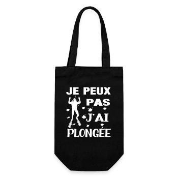 je peux pas j'ai plongée plongeurs cadeau plongeur - Sac à bouteille - noir - Devant