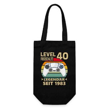 1983 Jahrgang 40 Jahre Geburtstag - Geschenkbeutel für Flaschen - Schwarz - Vorne