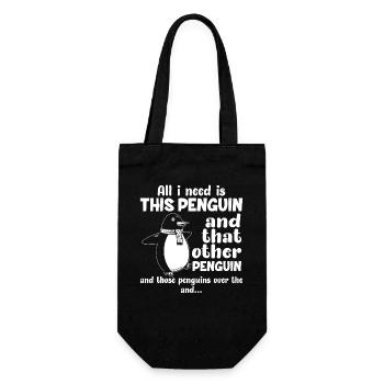pingouins tout ce dont j’ai besoin est le pingouin - pingouin tshirt - Sac à bouteille - noir - Devant