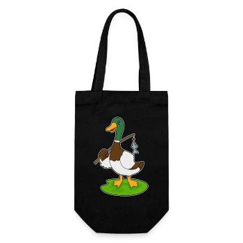 Duck Angler Fish Fishing - Gift Bag for Bottles - black - Front