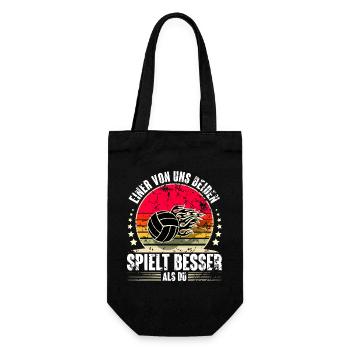 Volleyball - Geschenkbeutel für Flaschen - Schwarz - Vorne