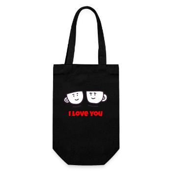 Valentine's day, Valentine's day, Valentine's day, - Gift Bag for Bottles - black - Front
