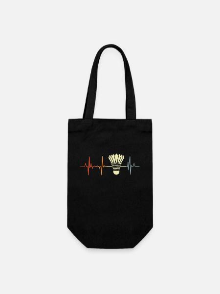 Battement de cœur de badminton - Sac à bouteille - noir