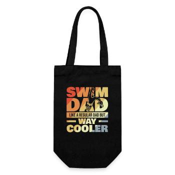 Schwimm Dad - Geschenkbeutel für Flaschen - Schwarz - Vorne