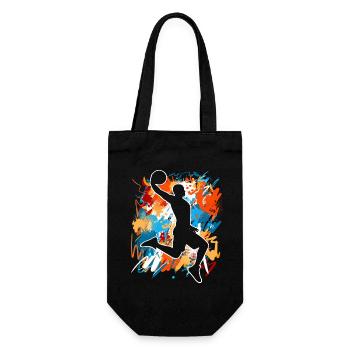 Basketball Basketballer - Geschenkbeutel für Flaschen - Schwarz - Vorne