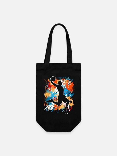 Basketball Basketballer - Geschenkbeutel für Flaschen - Schwarz