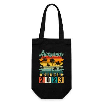 2023 Anniversaire Né Année de naissance millésime - Sac à bouteille - noir - Devant