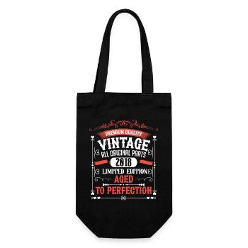 2018 Année de naissance Né Anniversaire Vintage - Sac à bouteille - noir - Devant