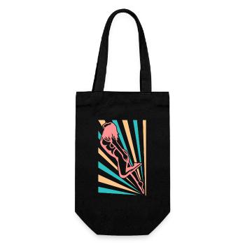 Mädels Schwimmen - Geschenkbeutel für Flaschen - Schwarz - Vorne
