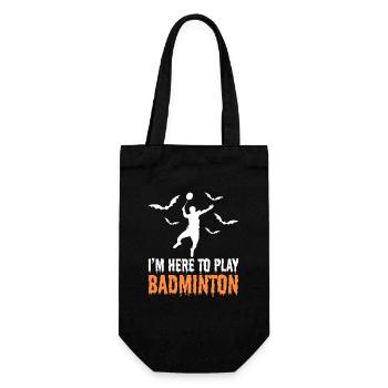 Halloween Badminton - Geschenkbeutel für Flaschen - Schwarz - Vorne