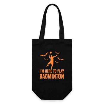 Badminton Halloween - Geschenkbeutel für Flaschen - Schwarz - Vorne