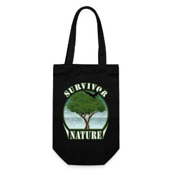 Survivalist Nature Tree Eagle Environment - Sac à bouteille - noir - Devant