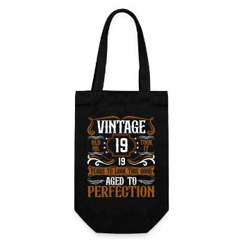 19e anniversaire Vintage Rétro - Sac à bouteille - noir - Devant
