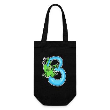 3 Jahre alt - 3. Geburtstag mit Tier Motiv - Geschenkbeutel für Flaschen - Schwarz - Vorne