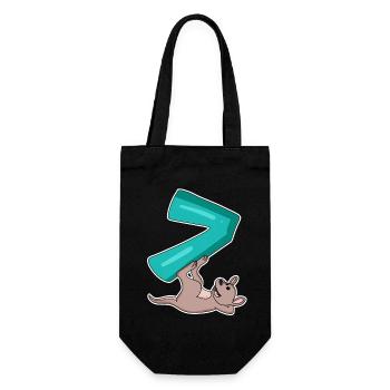 7 ans - 7ème anniversaire avec motif animal - Sac à bouteille - noir - Devant