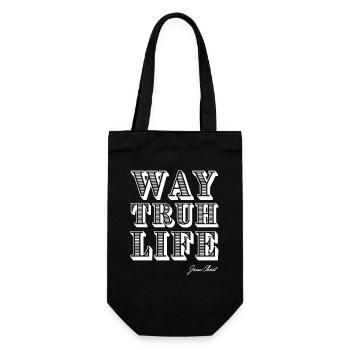 Way Truth Life Jesus Christ - Gift Bag for Bottles - black - Front