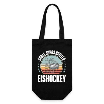 Eishockey  - Geschenkbeutel für Flaschen - Schwarz - Vorne