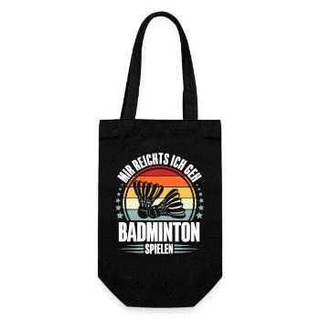 Badminton - Geschenkbeutel für Flaschen - Schwarz - Vorne