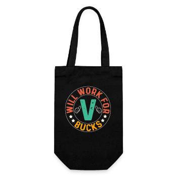 Motivational design, work and improvement - Gift Bag for Bottles - black - Front