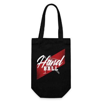 Handball Handballer - Geschenkbeutel für Flaschen - Schwarz - Vorne