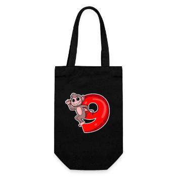 8 years old - 8th birthday with animal motif - Gift Bag for Bottles - black - Front