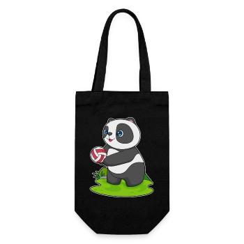 Panda Volleyball Player Volleyball - Sac à bouteille - noir - Devant