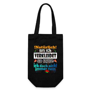 Kostüm Natürlich Verkleidet - Geschenkbeutel für Flaschen - Schwarz - Vorne
