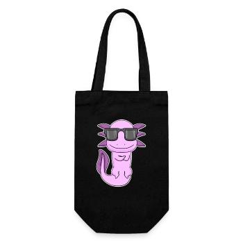 Axolotl with sunglasses - Gift Bag for Bottles - black - Front