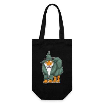 Tiger Halloween Wizard - Gift Bag for Bottles - black - Front