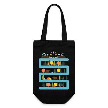 Adventure Travel Hiking Mountain - Gift Bag for Bottles - black - Front