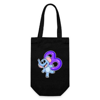 8 years old - 8th birthday with animal motif - Gift Bag for Bottles - black - Front